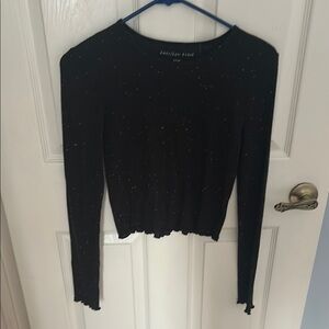 American Eagle Black Long Sleeve Top